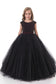 Scoop Tulle With Beading Ball Gown Floor Length Flower Girl Dresses