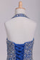 Flower Girl Dresses Halter Beaded Bodice A Line Tulle Royal Blue