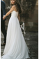 Fairy A-Line V Neck Sleeveless Chiffon Beach Wedding Dresses With Button Simple Bridal SRSP6DZLT86