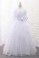 Mid-Length Sleeves Scoop Ball Gown Flower Girl Dresses Tulle With Sash