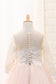 2024 Ball Gown Scoop Long Sleeves Flower Girl Dresses Tulle With Aplique