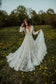 Charming Long Sleeves Lace V Neck Bohemian Backless Beach Wedding SJS15628