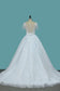 2024 Mermaid Tulle Scoop Short Sleeve Wedding Dresses With Applique And Sash Sweep Train