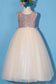 Princess Gold Sequin Shiny Round Neck Flower Girl Dresses with Bowknot, Baby Dresses SJS15589