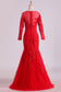 2024 Mother Of The Bride Dresses Scoop 3/4 Length Sleeves Tulle With Applique