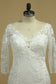 2024 New Arrival V Neck 3/4 Length Sleeves Mermaid Lace Wedding Dresses