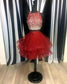 Two Piece Ruffles Ball Gown Homecoming Dresses With Ombre Sequins And Beaded