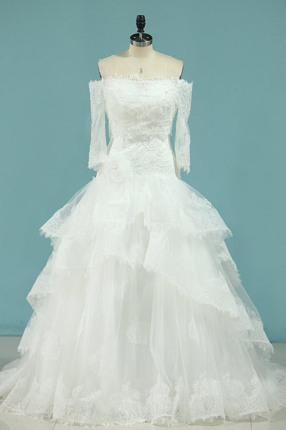 2024 Wedding Dresses Mermaid Sweetheart Tulle With Applique