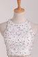 2024 White Homecoming Dresses Scoop Lace Two Pieces