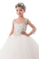 Ball Gown Scoop Beaded Bodice Flower Girl Dresses Tulle Floor Length