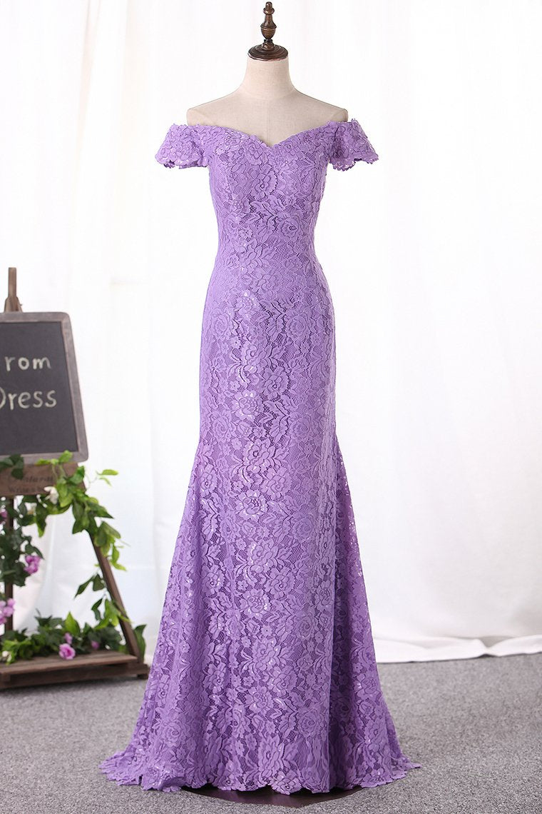 New Arrival Off The Shoulder Lace Mother Of The Bride Dresses Floor Length