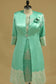 Scoop Mother Of The Bride Dresses Satin With Applique And Jacket