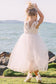 Cap Sleeves Lace Top Tulle Skirt Flower Girl Dresses, Beach Cute Little Girl Dresses SRS15567