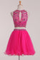 2024 Homecoming Dresses A Line Scoop  Beaded Bodice Two Pieces