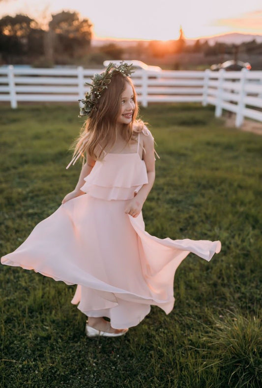 Flower Girl Dresses A-Line Chiffon Cheap Girl Dresses