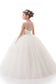 Ball Gown Scoop Beaded Bodice Flower Girl Dresses Tulle Floor Length