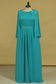 A Line Scoop Beaded Waistline Floor Length Mother Of The Bride Dresses Chiffon & Lace