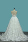 2024 V Neck Lace Mermaid Wedding Dresses With Applique Chapel Train