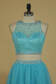 2024 Two Pieces A Line Short/Mini Homecoming Dresses Scoop Tulle With Beading