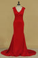 Mother Of The Bride Dresses V Neck With Applique Spandex Sweep Train Mermaid