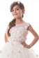 A Line Flower Girl Dresses Scoop Tulle With Handmade Flowers Lace Up