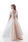 2024 A Line Scoop Short Sleeves Flower Girl Dresses With Applique Satin