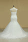 2024 Tulle Sweetheart Ruffled Bodice Mermaid Lace Up Wedding Dresses