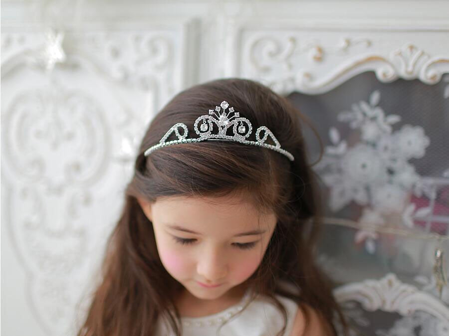 Princess Crown Tiara Flower Girls Rhinestone Headband Jewelry headpieces