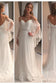 A Line Spaghetti Straps Sweetheart Lace Illusion Sleeves Backless Beach Wedding Dresses