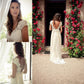 Cap Sleeves Beach Wedding Dresses Elegant Empire Pregnant V neck Open Back Lace