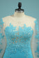 2024 Spandex Scoop Long Sleeves Mother Of The Bride Dresses With Applique