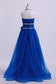 Dark Royal Blue Halter A Line High Low Flower Girl Dresses Beaded Tulle