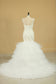 2024 Wedding Dresses V Neck Beaded Bodice Tulle Mermaid Court Train