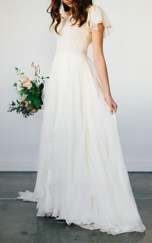 Long wedding dresses uk