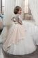 Long Sleeves Flower Girl Dresses Scoop Tulle With Applique And Beads