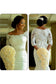 2024 Boat Neck 3/4 Length Sleeves Wedding Dresses Mermaid Tulle With Applique