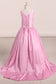 New Arrival Flower Girl Dresses Scoop Taffeta With Beading A Line Sweep Train