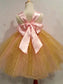 Sweet Ball Gown Strapless Tulle Ankle-length Bowknot Ribbons Multi Flower Girl Dresses JS734