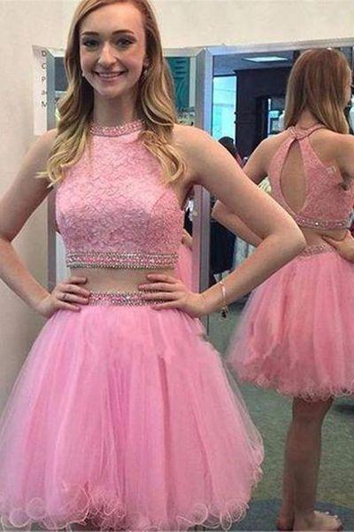 Two Piece Brittany Lace homecoming dresses Homecoming Dresses CD10734