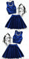 Two Piece Simple Danielle Royal Blue Homecoming Dresses CD2134