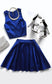 Two Piece Simple Danielle Royal Blue Homecoming Dresses CD2134