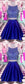 two piece homecoming dresses, short homecoming dress, royal Homecoming Dresses Carley blue homecoming dress CD2462