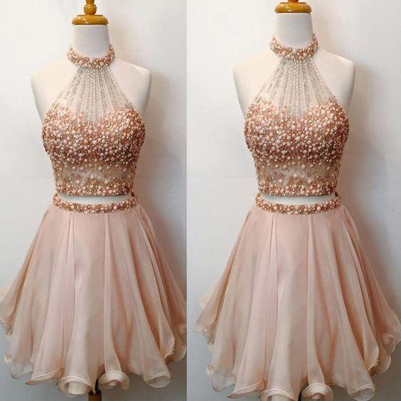 Splendid Two Pieces homecoming Dresses, Short Homecoming Dresses , Chiffon Anne CD252