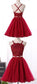 Wine Red Two Piece Tulle And Lovely Lace Haleigh Homecoming Dresses Party Dresses 2024 CD2713