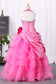 Ball Gown Halter Flower Girl Dresses Floor Length Organza