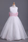 Flower Girl Dresses A-Line Scoop Ankle Length Organza