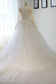 2024 Scoop Long Sleeves Wedding Dresses Mermaid Tulle With Beading Court Train Detachable