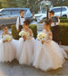 Ball Gown Long Sleeve Tulle Appliques Flower Girl Dresses with Bowknot, Baby Dresses SJS15560