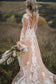 Long Sleeves Boho Wedding Dress With Appliques Mermaid SRSP22A7X4E