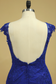 2024 Plus Size Mermaid Open Back Evening Dresses Bateau Tulle With Applique Dark Royal Blue